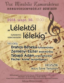 Lélektől-lélekig - vasárnap lesz a Vox Mirabilis hangverseny-bérletének első előadása